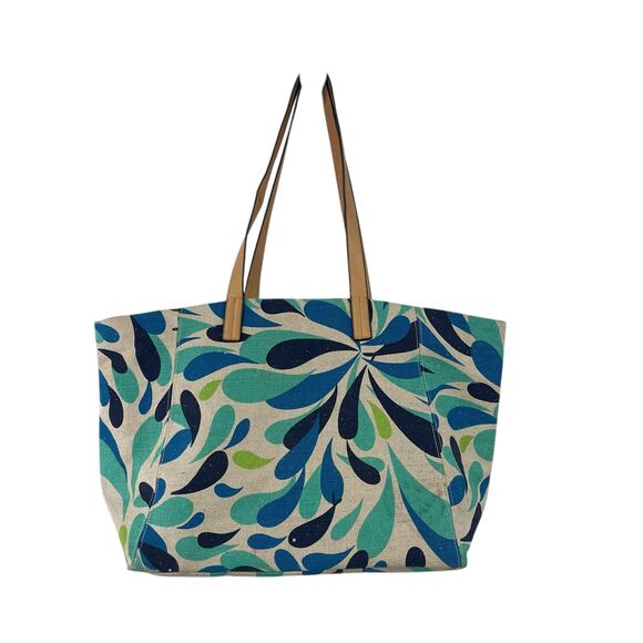 Vera Bradley Canvas Beach Tote Bag Whale Fish Print AS IS - Picture 6 of 9